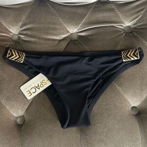 L*Space gold black bikini bottoms NWT